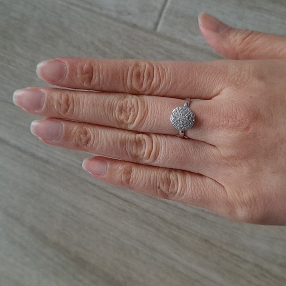 Monica Vinader Fiji Large Button Stacking ring - Picture 7 of 14